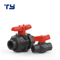 Pvc true double union ball valve socket type plastic ball valves